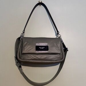 Kate Spade Sage Green puffed fabric Crossbody Bag